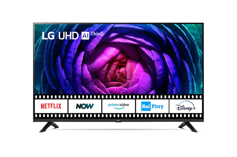 LG TV UHD | Serie UR74 43'' | 4K, α5 Gen6, HDR10, 20W, 3 HDMI, Game Optimizer, Wi-Fi 5, Smart TV WebOS 23, 43UR74006LB