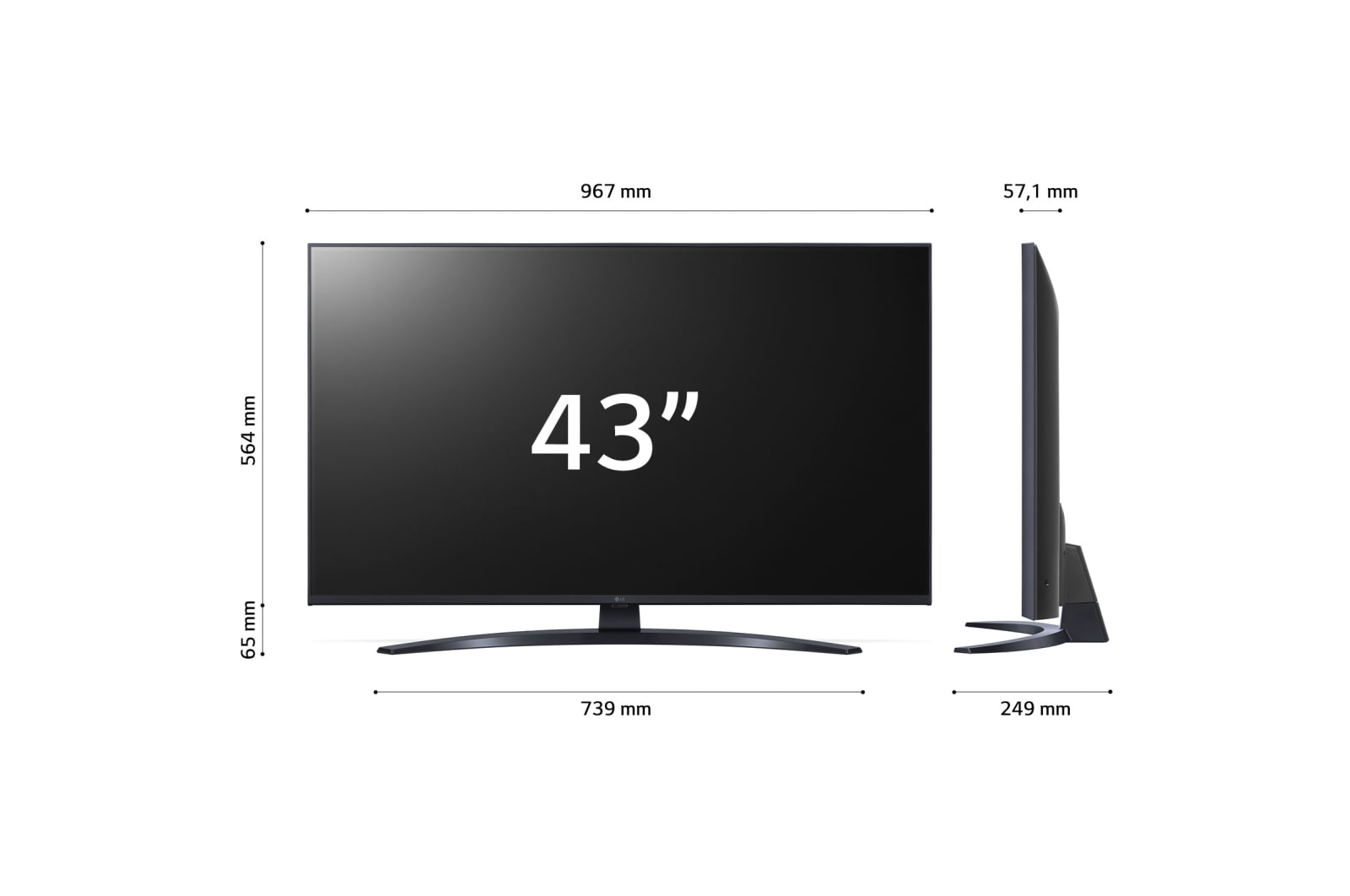 LG TV UHD Serie UR81 43” + Soundbar SQC1 160W 2.1 canali, 43UR81006LJ.SQC1