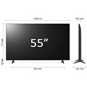 LG TV NanoCell | Serie NANO75 55'' | 4K, α5 Gen5, HDR10, 20W, 3 HDMI, Game Optimizer, Wi-Fi 5, Smart TV WebOS 22, 55NANO756QC