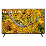 Vista frontale del TV UHD LG