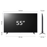 LG TV UHD | Serie UR80 55'' | 4K, α5 Gen6, HDR10, 20W, 3 HDMI, Game Optimizer, Wi-Fi 5, Smart TV WebOS 23, 55UR80006LJ
