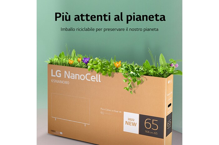 LG TV NanoCell | Serie NANO75 65'' | 4K, α5 Gen5, HDR10, 20W, 3 HDMI, Game Optimizer, Wi-Fi 5, Smart TV WebOS 22, 65NANO756QC