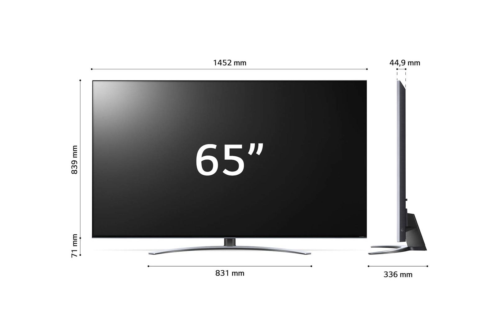 LG QNED MiniLed | TV 65'' Serie QNED87 | QNED 4K, Smart TV, Dolby Vision IQ e Atmos, 65QNED876QB