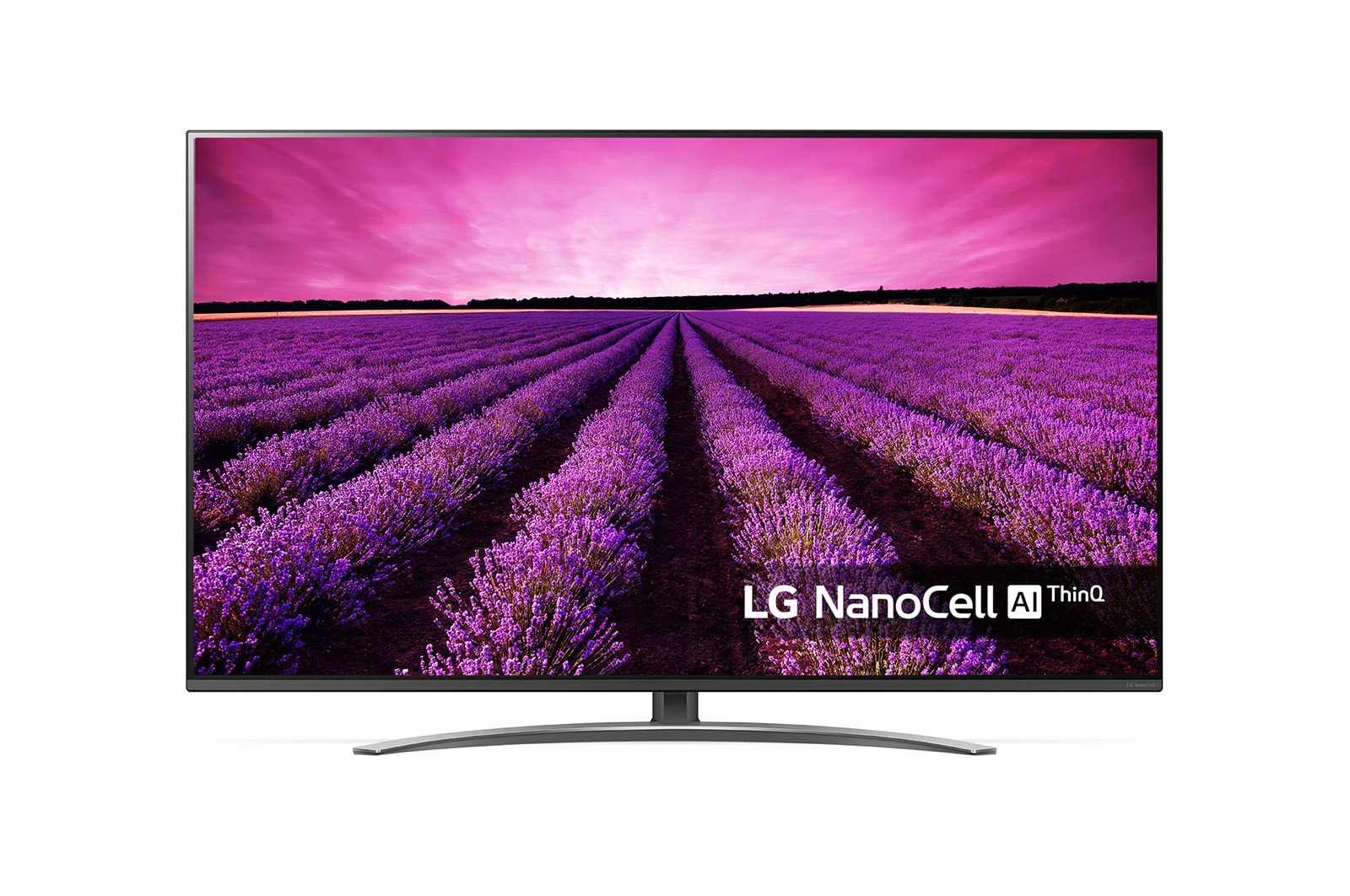 Vista frontale di LG TV LED AI Super Ultra HD NanoCell Smart TV 65&#34; 4K Cinema HDR DTS Virtual:X Google Assistant e Alexa 65SM8200PLA