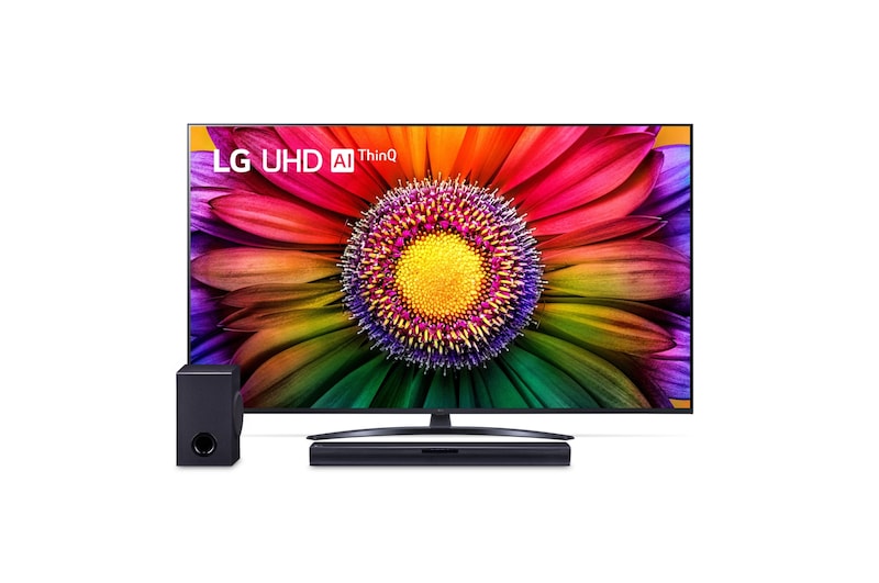 Vista frontale del TV