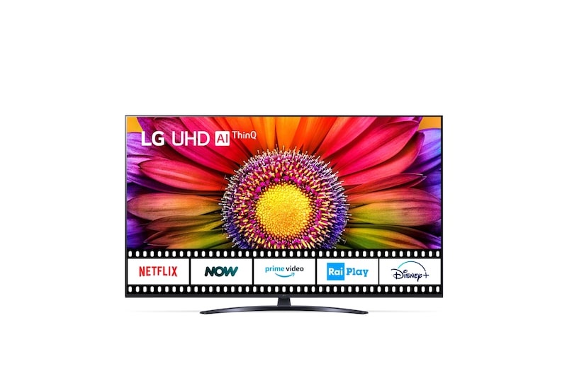 LG TV UHD Serie UR81 65” + Soundbar SQC1 160W 2.1 canali, 65UR81006LJ.SQC1