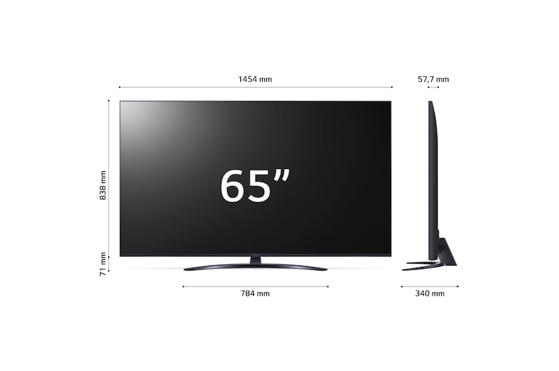 LG TV UHD Serie UR81 65” + Soundbar SQC1 160W 2.1 canali, 65UR81006LJ.SQC1