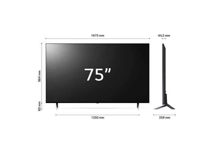LG TV QNED | Serie QNED75 75'' | 4K, α5 Gen6, HDR10, 20W, 4 HDMI, Game Optimizer, Wi-Fi 5, Smart TV WebOS 23, 75QNED756RA
