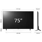 LG TV QNED | Serie QNED75 75'' | 4K, α5 Gen6, HDR10, 20W, 4 HDMI, Game Optimizer, Wi-Fi 5, Smart TV WebOS 23, 75QNED756RA