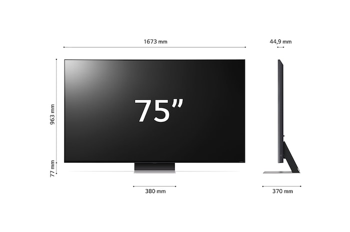 LG TV QNED MiniLED | Serie QNED86 75'' | 4K, α7 Gen6, Dolby Vision, 40W, 4 HDMI, VRR, FreeSync, Wi-Fi 5, Smart TV WebOS 23, 75QNED866RE
