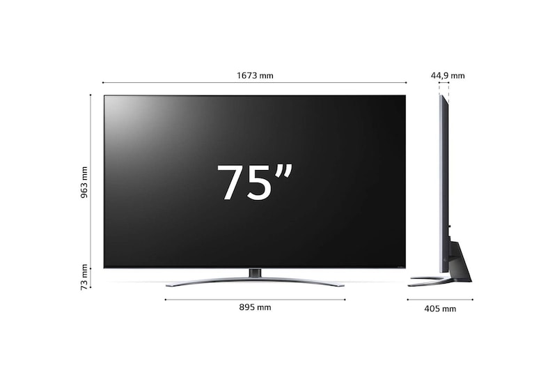 LG QNED MiniLed | TV 75'' Serie QNED87 | QNED 4K, Smart TV, Dolby Vision IQ e Atmos, 75QNED876QB