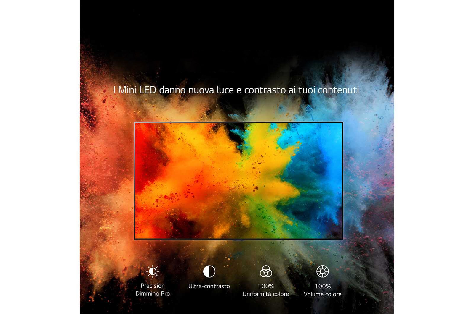 LG QNED MiniLed | TV 75'' Serie QNED91 | QNED 4K, Smart TV, VRR, Dolby Vision IQ e Atmos, 75QNED916QE