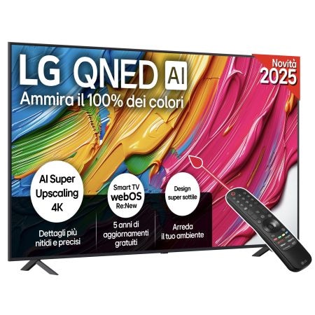 TV 86 pollici LG QNED AI QNED80 4K Smart TV 2025 - 86QNED80A6A