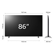 LG TV UHD | Serie UR78 86'' | 4K, α5 Gen6, HDR10, 20W, 3 HDMI, Game Optimizer, Wi-Fi 5, Smart TV WebOS 23, 86UR78006LB