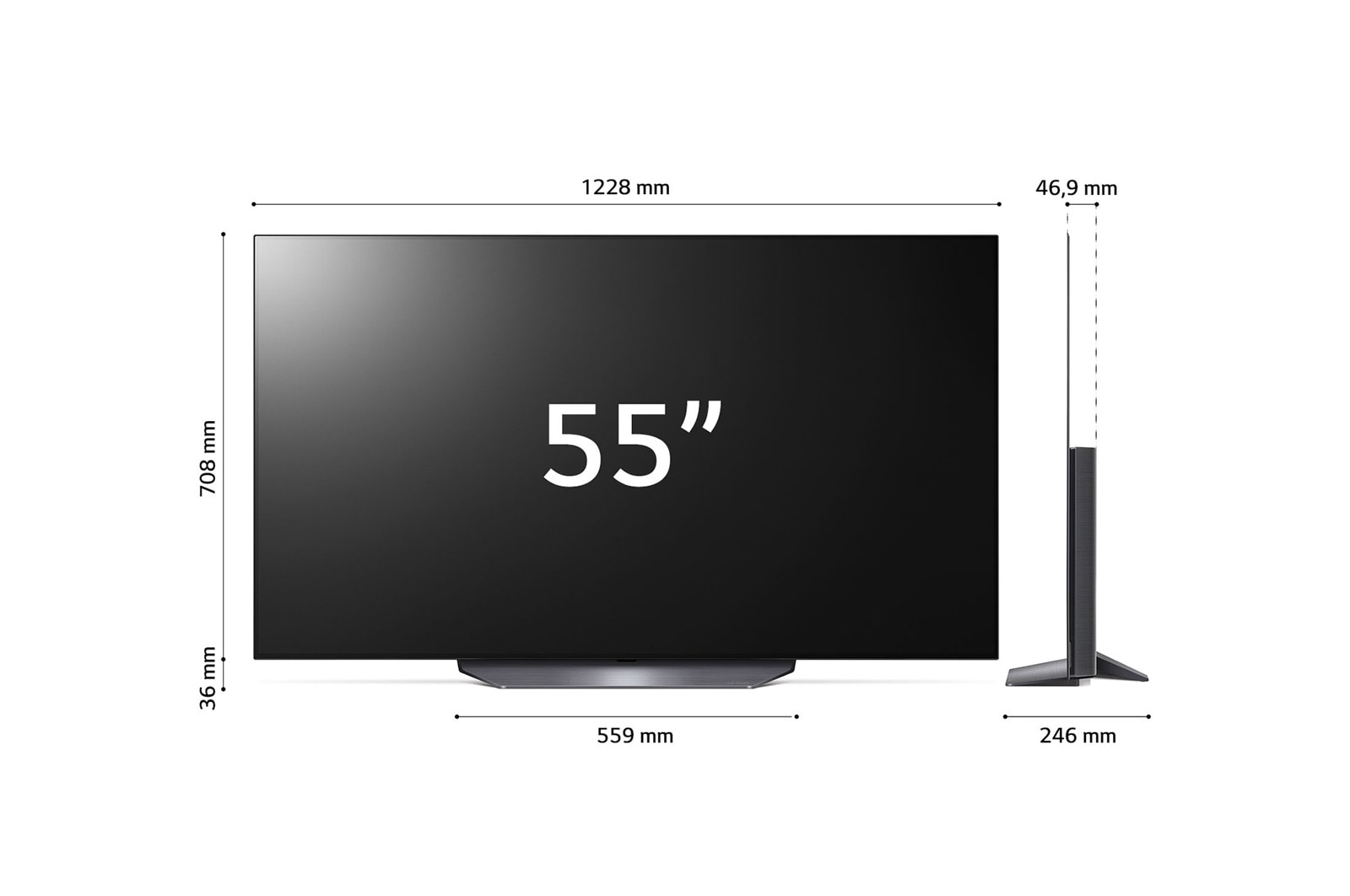 LG OLED | TV 55'' Serie B29 | OLED 4K, Smart TV, Dolby Vision IQ e Atmos, OLED55B29LA