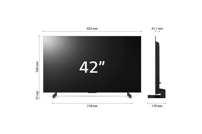 LG TV OLED evo | Serie C3 42'' | 4K, α9 Gen6, Dolby Vision, 20W, 4 HDMI con VRR, G-Sync, Wi-Fi 5, Smart TV WebOS 23, OLED42C34LA