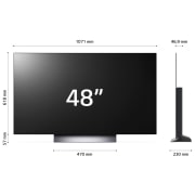 LG TV OLED evo | Serie C3 48'' | 4K, α9 Gen6, Dolby Vision, 40W, 4 HDMI con VRR, G-Sync, Wi-Fi 5, Smart TV WebOS 23, OLED48C35LA