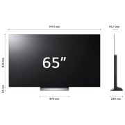 LG TV OLED evo | Serie C3 65'' | 4K, α9 Gen6, Brightness Booster, 40W, 4 HDMI con VRR, G-Sync, Wi-Fi 5, Smart TV WebOS 23, OLED65C35LA