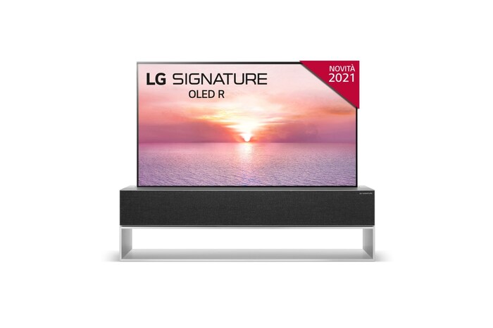 Vista frontale del TV