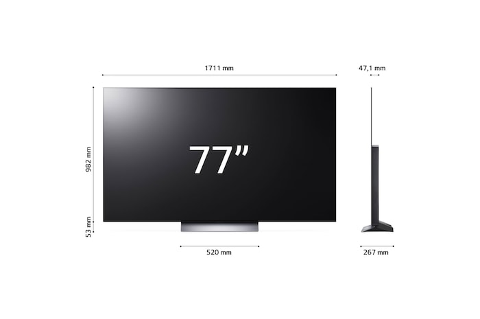LG TV OLED evo | Serie C3 77'' | 4K, α9 Gen6, Dolby Vision, 40W, 4 HDMI con VRR, G-Sync, Wi-Fi 5, Smart TV WebOS 23, OLED77C34LA
