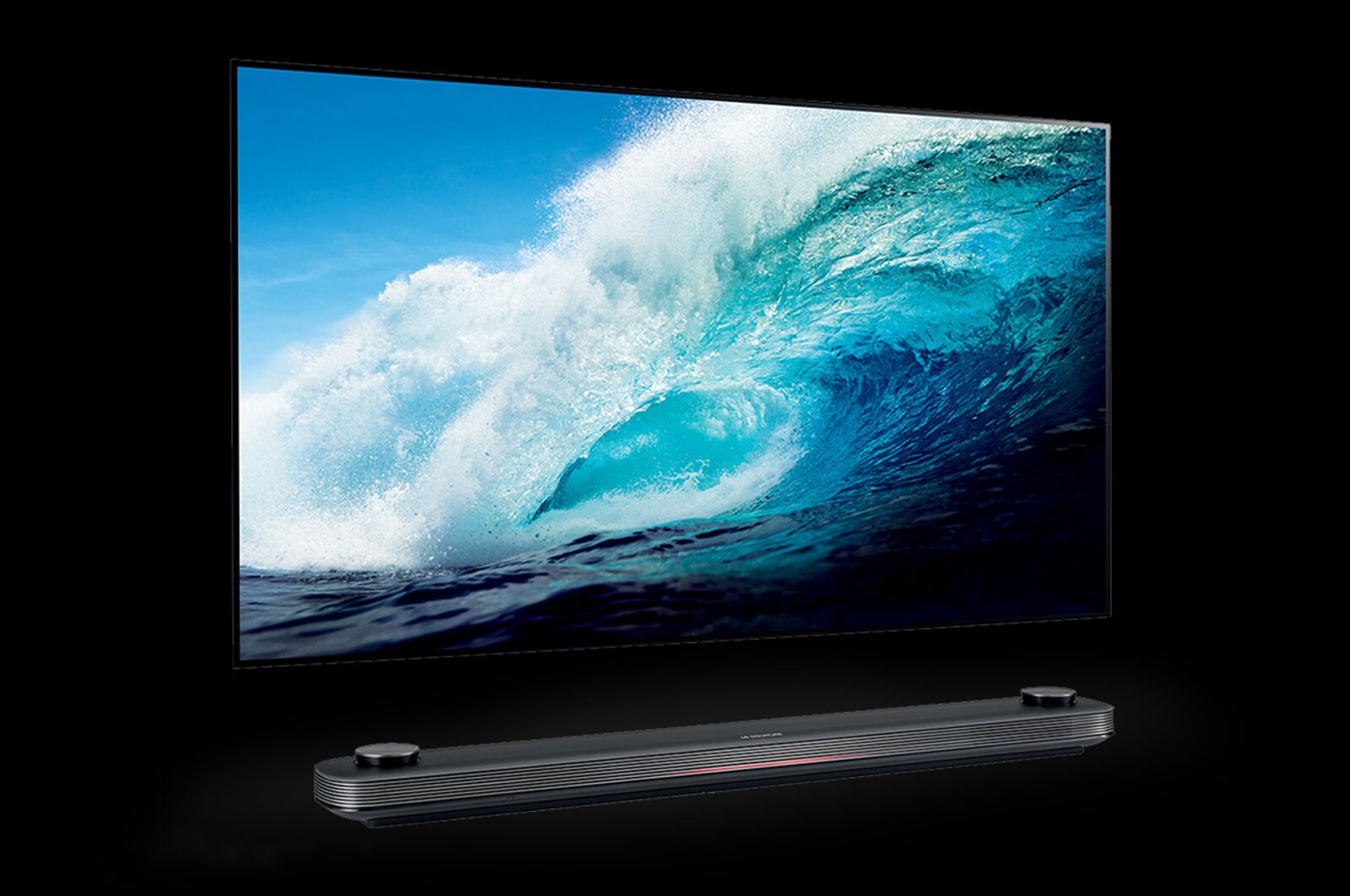 LG SIGNATURE TV OLED 77" 4K HDR Smart TV Dolby Vision™ Design Picture On Wall, 77W7V