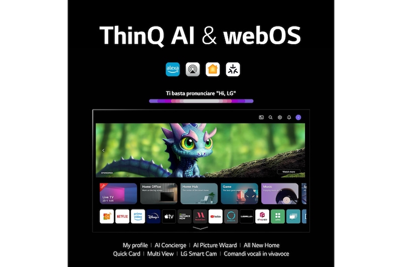 LG TV OLED evo 8K | Serie Z3 77'' | 8K, α9 Gen6, Brightness Booster Max, 60W, 4 HDMI con VRR, G-Sync, Wi-Fi 6, Smart TV WebOS 23, OLED77Z39LA