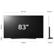 LG TV OLED evo | Serie C3 83'' | 4K, α9 Gen6, Dolby Vision, 40W, 4 HDMI con VRR, G-Sync, Wi-Fi 5, Smart TV WebOS 23, OLED83C34LA