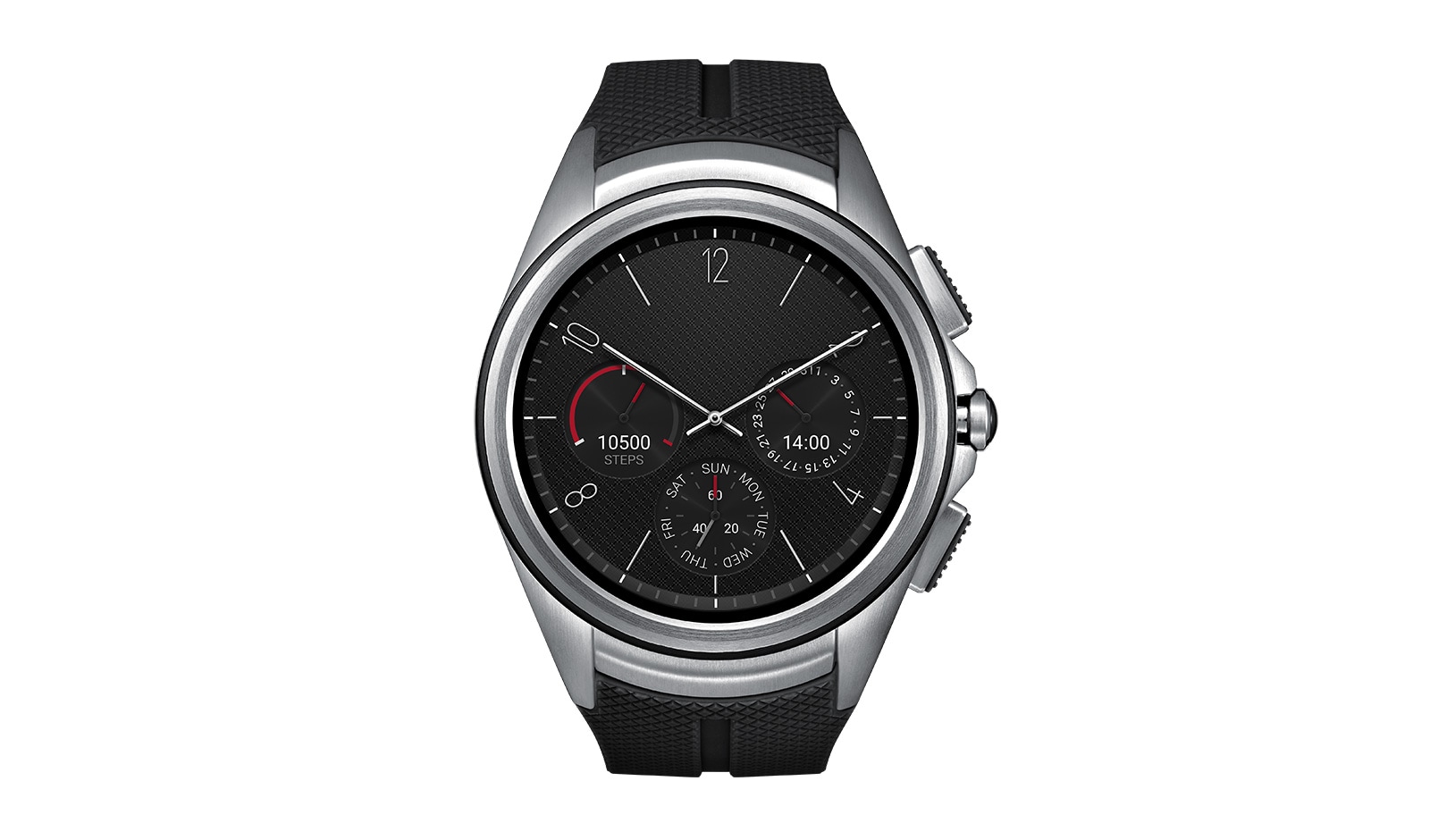 Vista frontale di LG Watch Urbane 2nd Edition – Il primo Smartwatch 3G Android Wear™ LG Watch Urbane 2nd Ed (W200E)