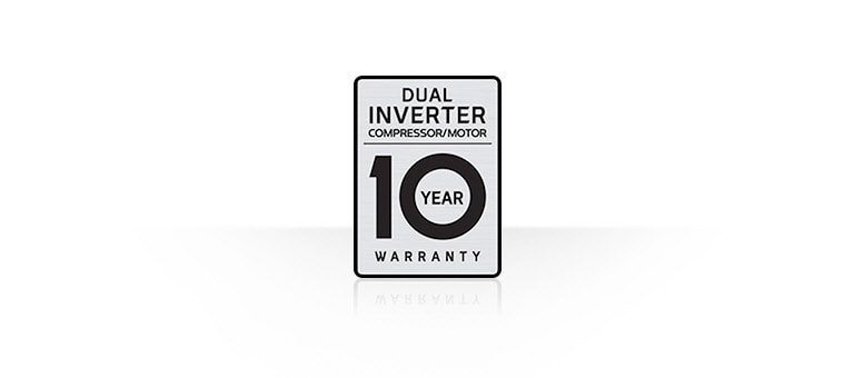 Logo DUAL Inverter Heat Pump™ garantito 10 anni.