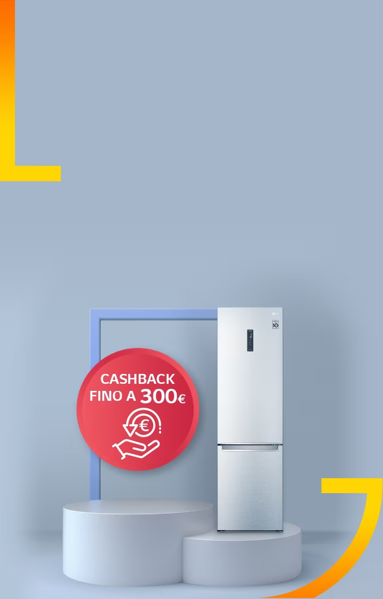 banner promo lg frigoriferi combinati cashback fino a 300 euro