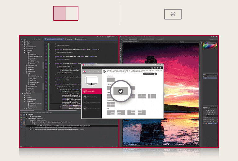 Il controllo su schermo offre un'interfaccia utente più semplice.