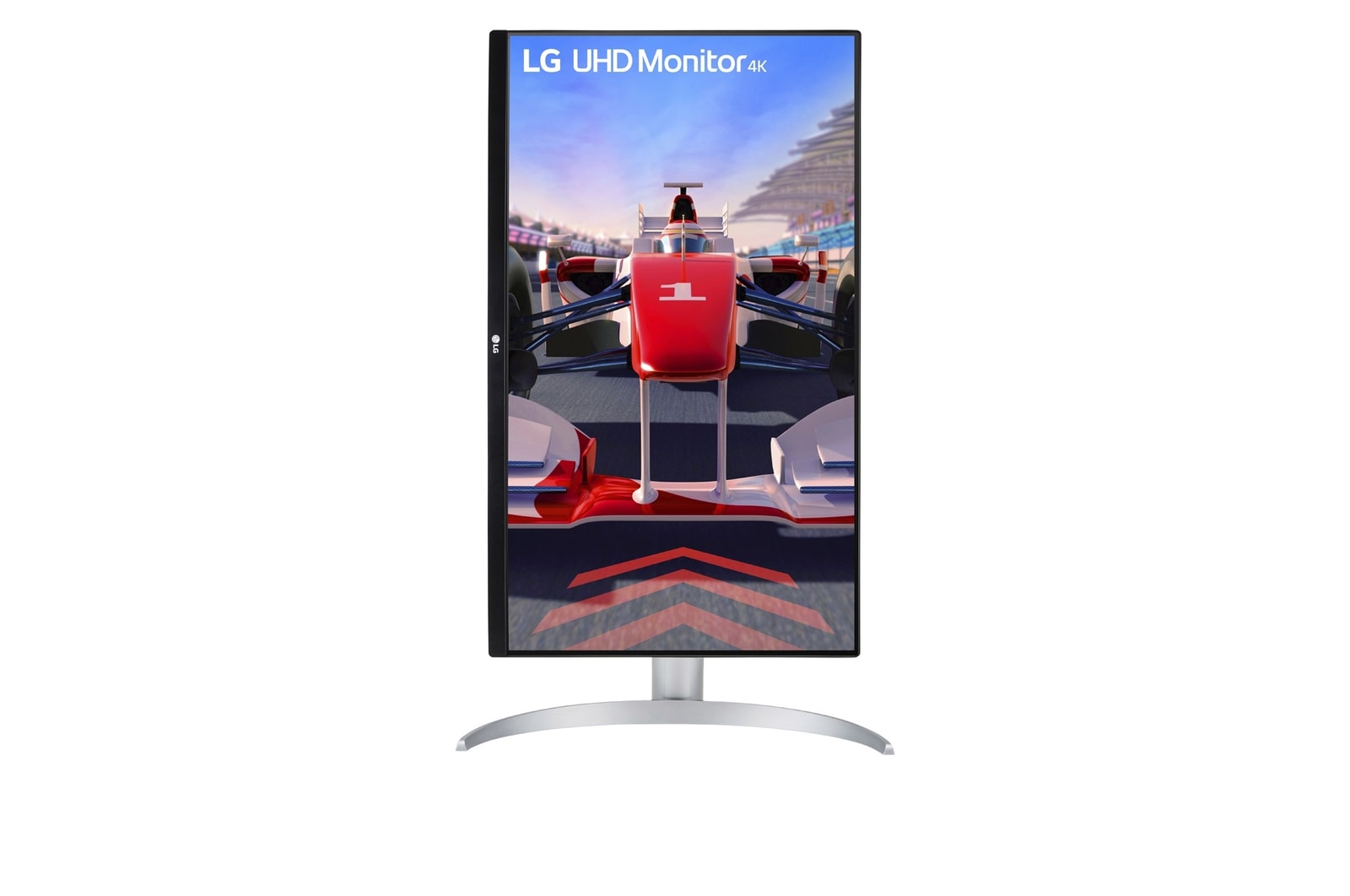 front view with the display pivoting 90 degrees in a portrait view