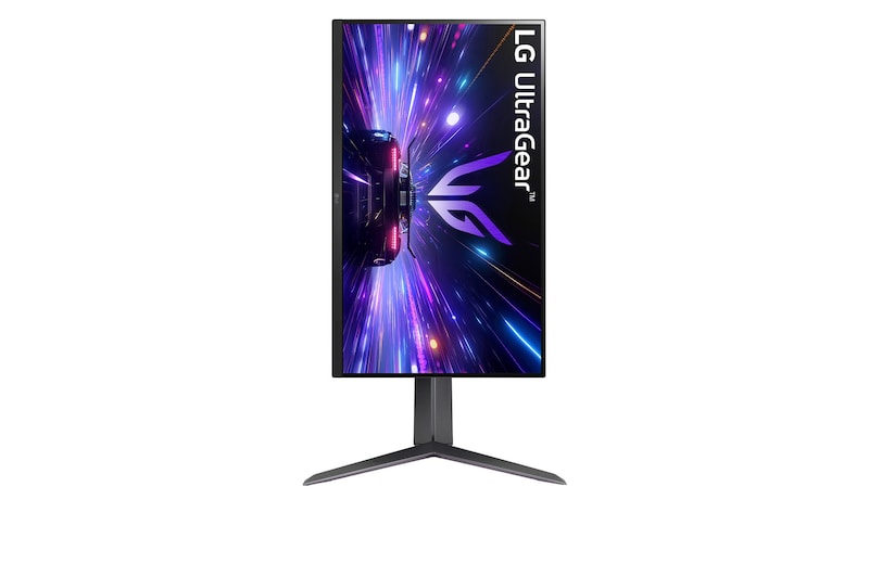 front view with the display pivoting 90 degrees in a portrait view