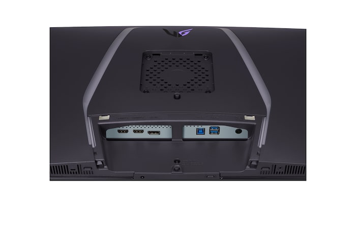 close-up view of ports