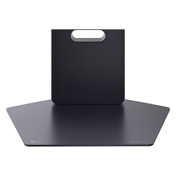 close-up view of stand base