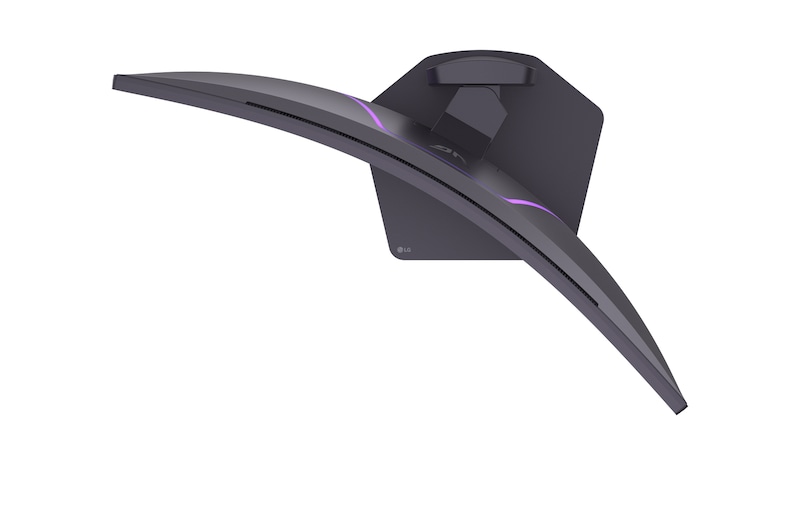 side view of a tilted monitor