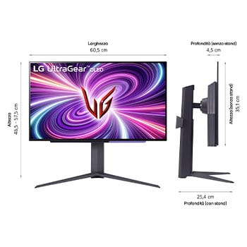 Dimensioni Monitor Gaming 27GS93QE-B