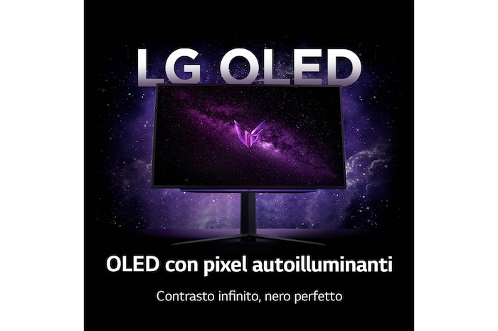 Contrasto infinito, nero perfetto Monitor Gaming 27GS95QE-B