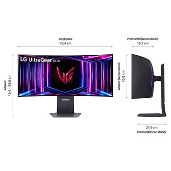 Dimensioni Monitor Gaming 34GS95QE-B