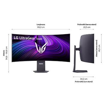 Dimensioni Monitor Gaming 45GX950A-B