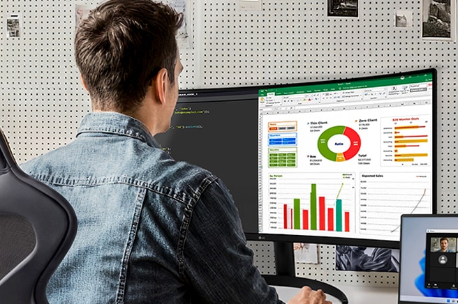 Immagine di utilizzo del monitor LG	