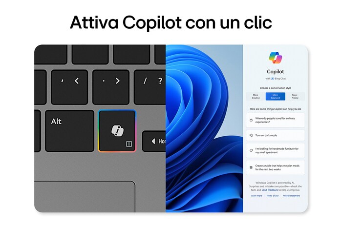Attiva copilot con un clic notebook gram book 15.6" 15U50T-G.AA56D