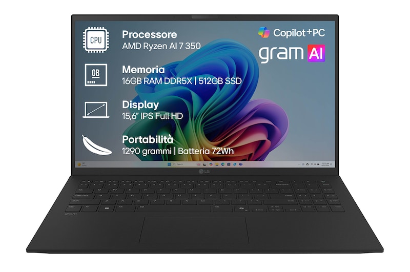 Vista frontale notebook 15Z80T-G.AU75D