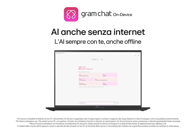 Ai anche senza internet notebook 15Z80T-G.AU75D