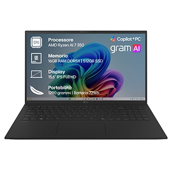 Vista frontale notebook 15Z80T-G.AU75D