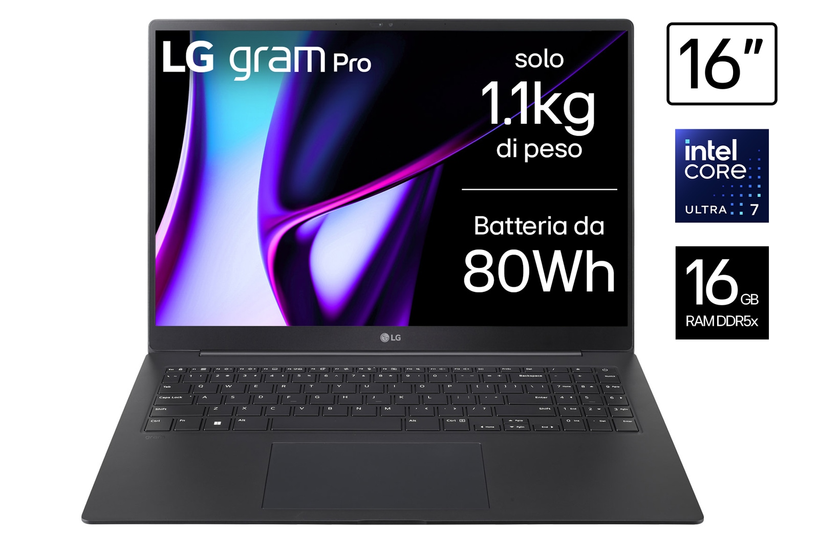 LG gram 16Z90Q | Windows 11 Home | 16" 16:10 | Intel® Core™ i7 | RAM 16GB | SSD 1TB | 1199g, 16Z90Q-G.AA79D