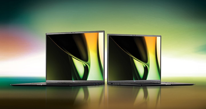 LG gram 17 leggero e sottile.