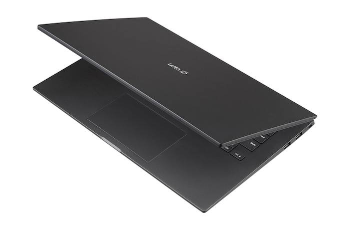 Vista laterale, -30 gradi, e cover aperta a metà