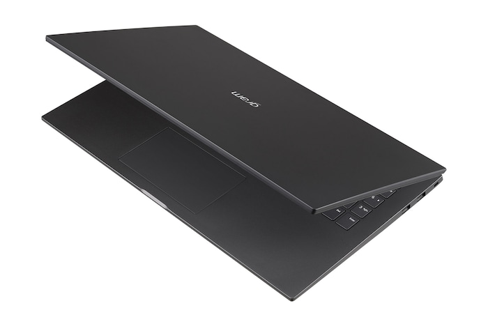 Vista laterale, -30 gradi, e cover aperta a metà