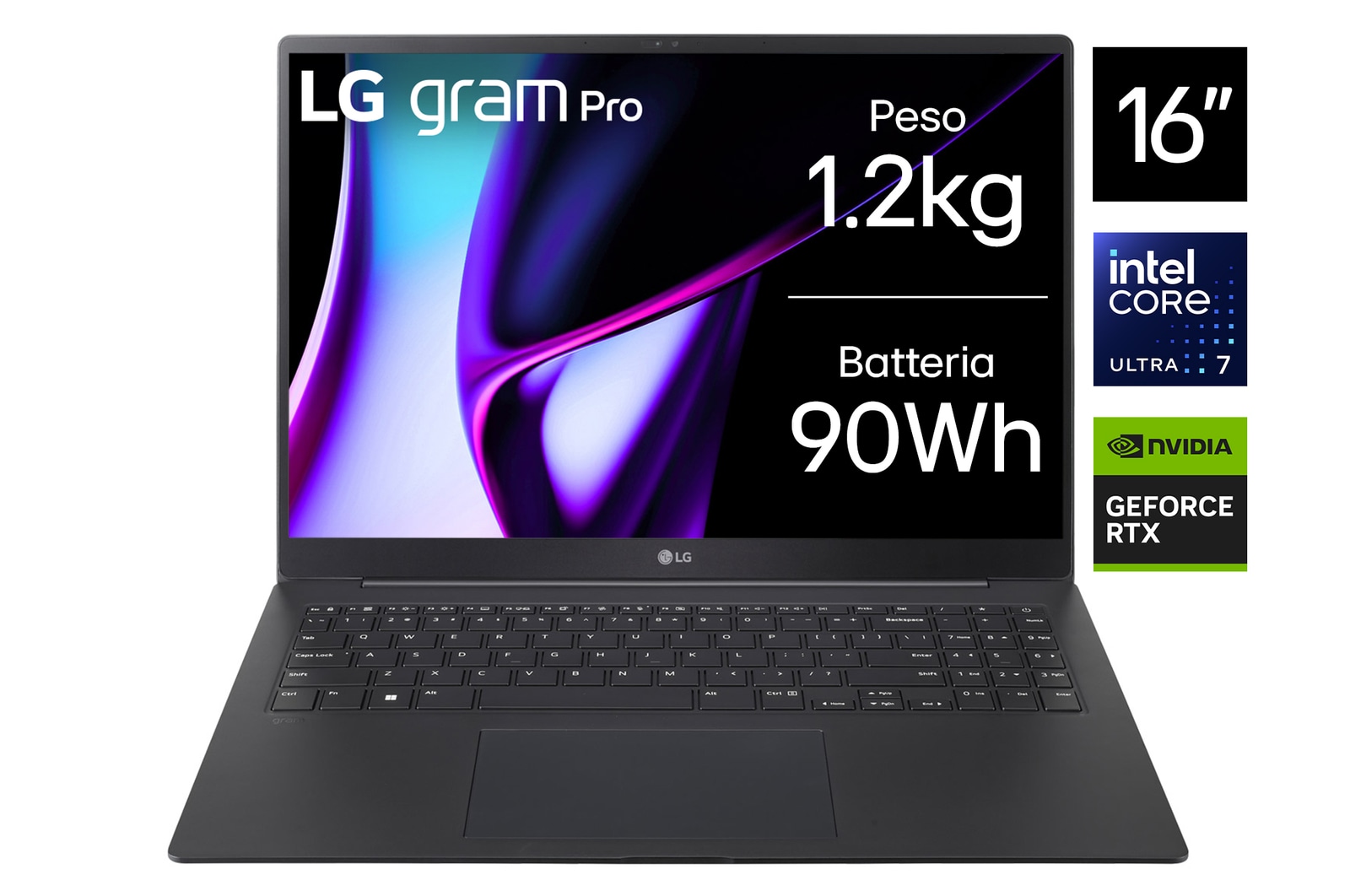 LG Offerta Kit Esclusivo: Notebook gram Pro 16" Ultra7, 32GB RAM, 1TB SSD, RTX 3050 + Monitor Smart MyView 32" UHD 4K, HDR, webOS 22, 16Z90SP-E.32SQ700